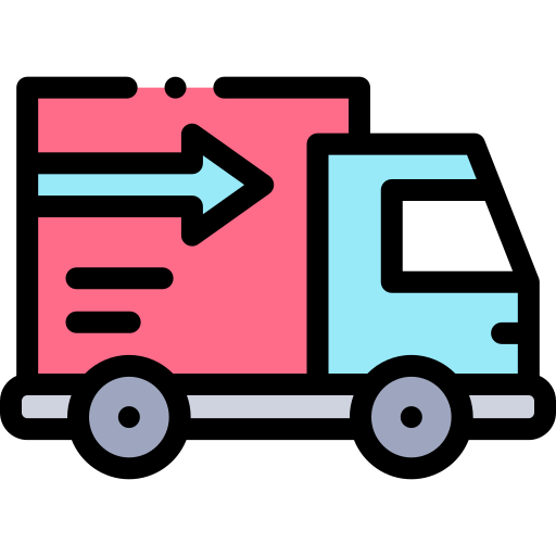 camión de reparto Detailed Rounded Lineal color icono