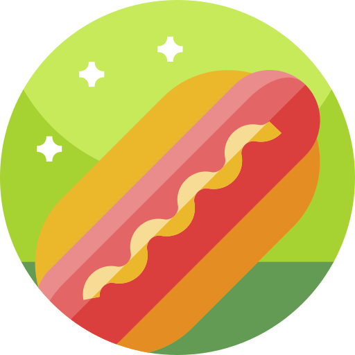 hot dog Geometric Flat Circular Flat ikona