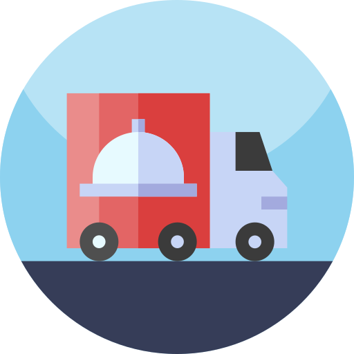 Delivery truck Geometric Flat Circular Flat icon
