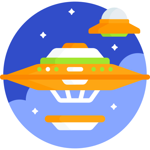 ruimteschip Detailed Flat Circular Flat icoon
