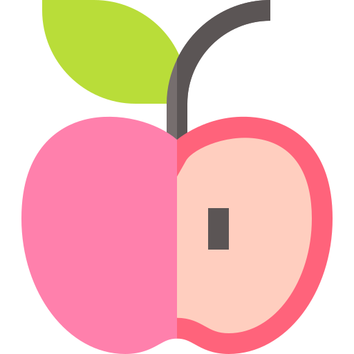 maçã Basic Straight Flat Ícone