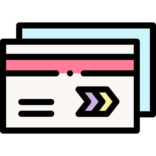 kredietkaart Detailed Rounded Lineal color icoon