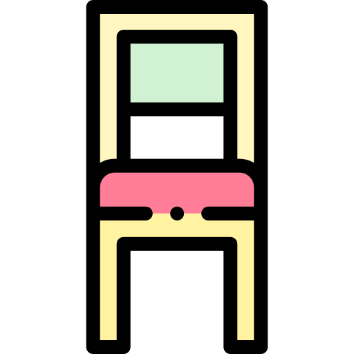 의자 Detailed Rounded Lineal color icon