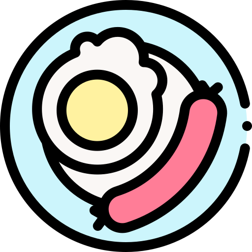 Breakfast Detailed Rounded Lineal color icon