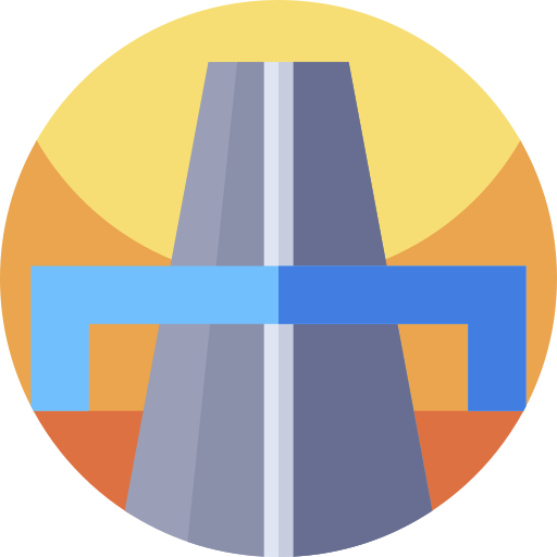 高速道路 Geometric Flat Circular Flat icon