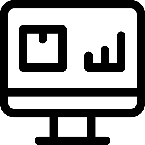 komputer Basic Rounded Lineal ikona