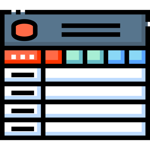 ranking Detailed Straight Lineal color Ícone