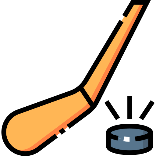 mazza da hockey Detailed Straight Lineal color icona
