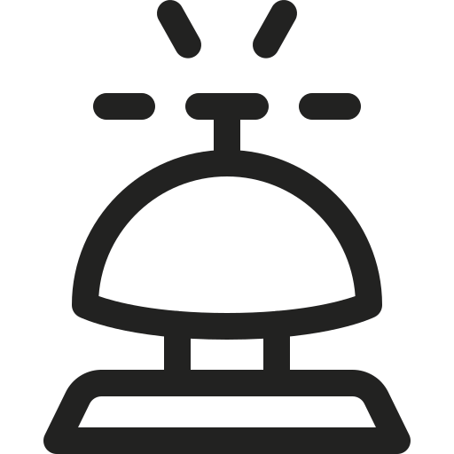 dzwonek hotelowy Basic Rounded Lineal ikona