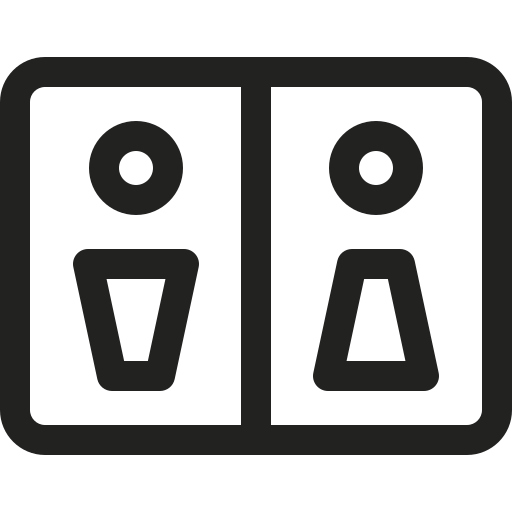 화장실 Basic Rounded Lineal icon