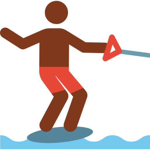 Water skiing Pictograms Colour icon