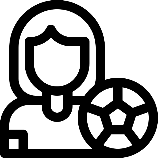 piłkarz Basic Rounded Lineal ikona