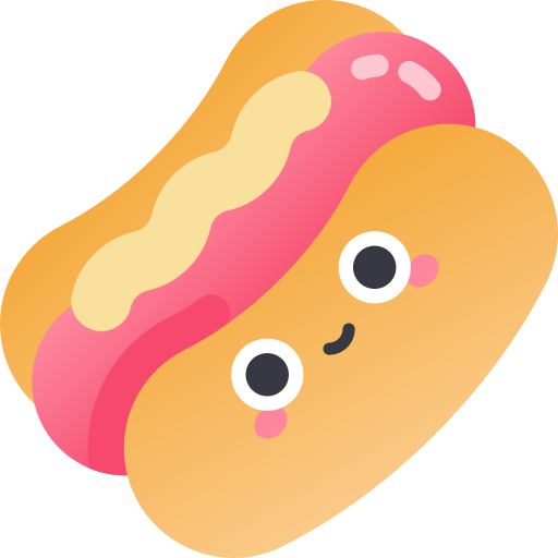 hot dog Kawaii Star Gradient icona