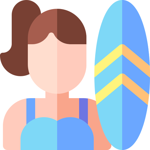 Surfer Basic Rounded Flat icon