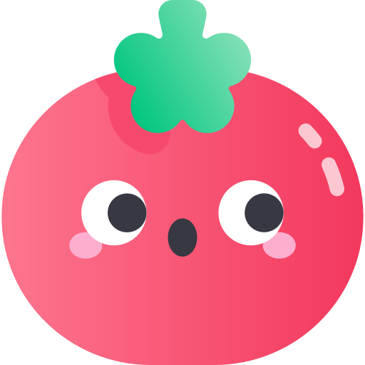 tomaat Kawaii Star Gradient icoon