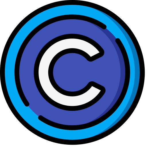 Copyright Basic Miscellany Lineal Color icon