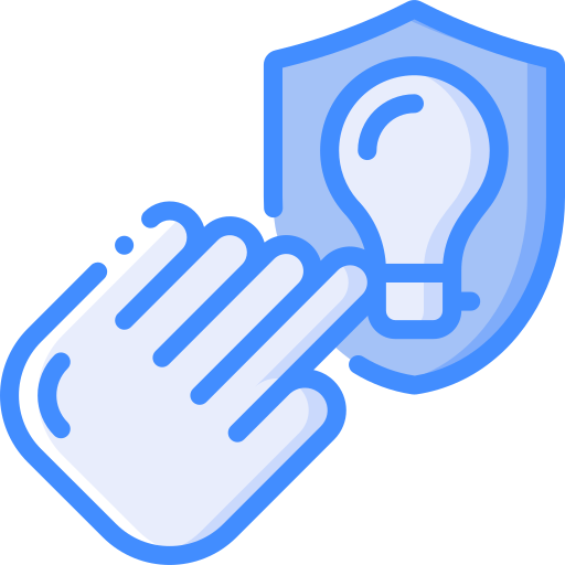 hand Basic Miscellany Blue icon