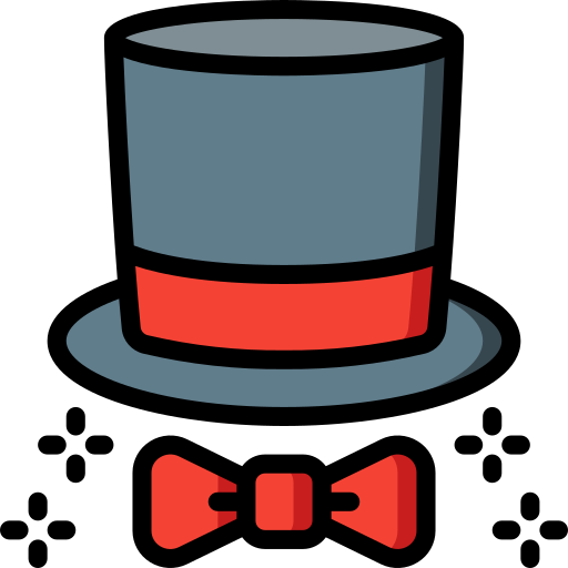 Top hat Basic Miscellany Lineal Color icon