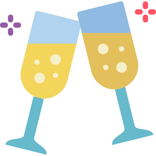 Champagne Basic Miscellany Flat icon