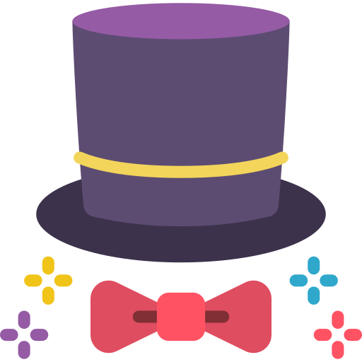 Top hat Basic Miscellany Flat icon