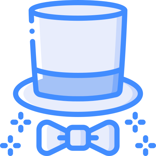 hoge hoed Basic Miscellany Blue icoon