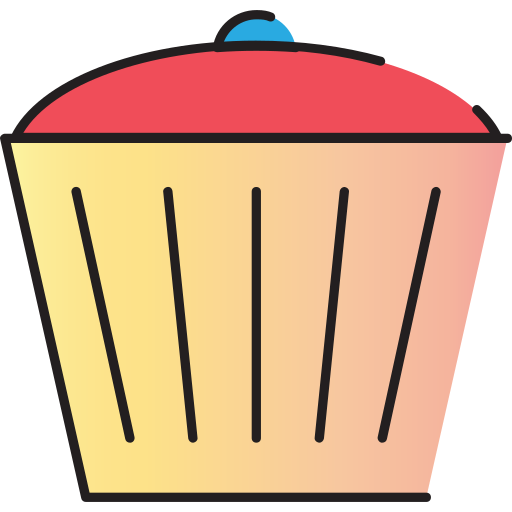 pastel de taza Generic Outline Color icono