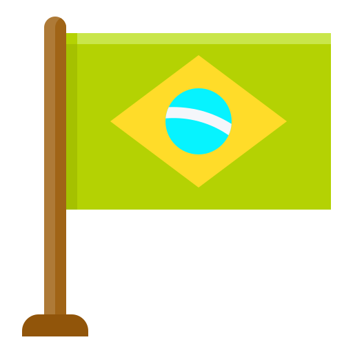 drapeau brésil Generic Flat Icône