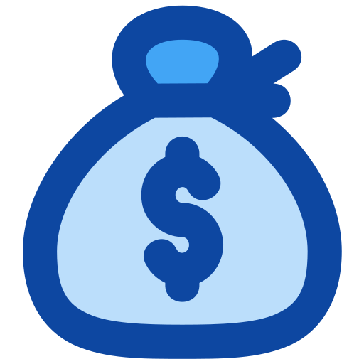 Money sack Generic Blue icon