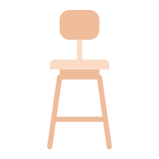 hoge stoel Generic Flat icoon