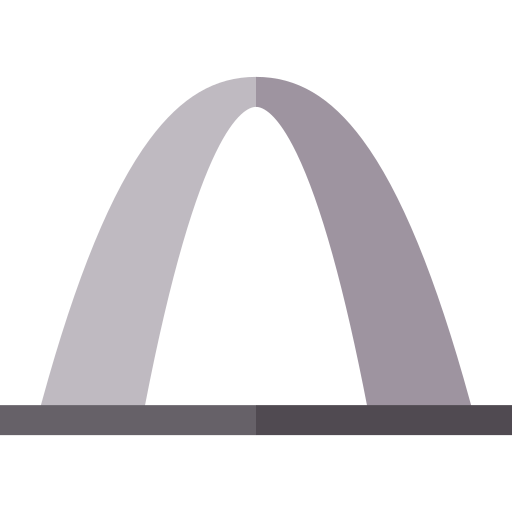 Gateway arch Basic Straight Flat icon