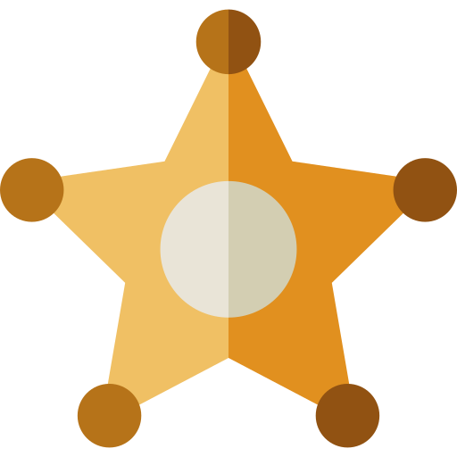 Sheriff badge Basic Straight Flat icon