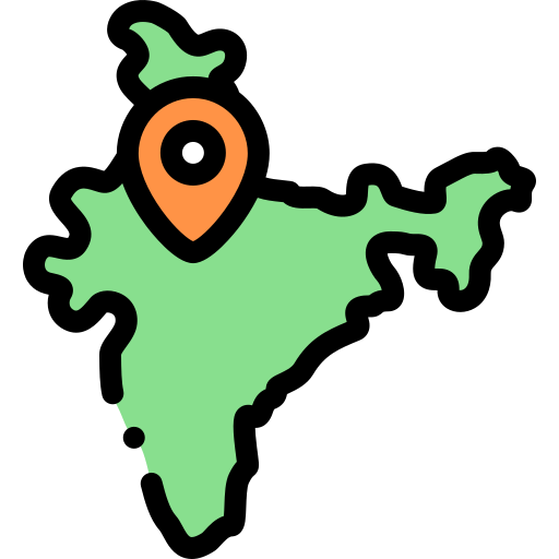 인도 Detailed Rounded Lineal color icon
