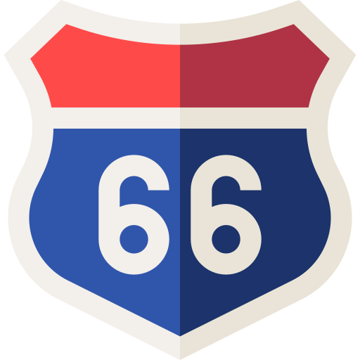 route 66 Basic Straight Flat icon