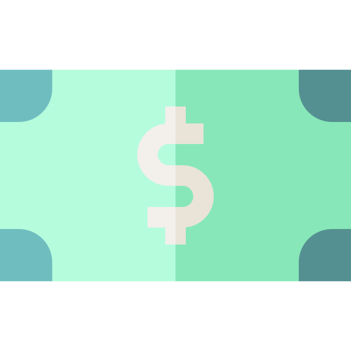 dollar Basic Straight Flat icoon