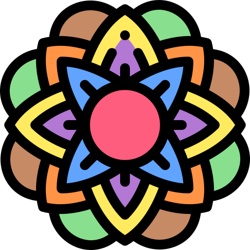 Mandala Detailed Rounded Lineal color icon