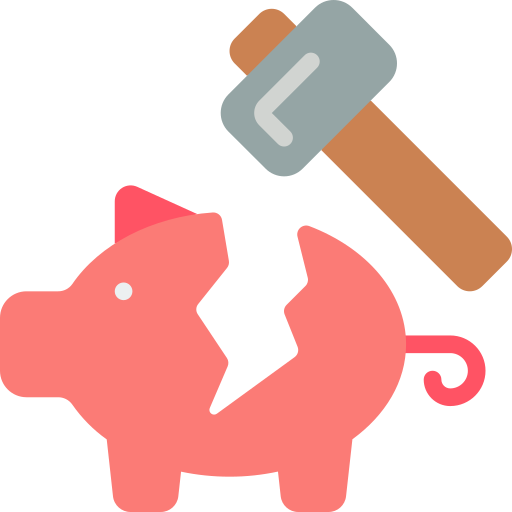 Piggy bank Basic Miscellany Flat icon