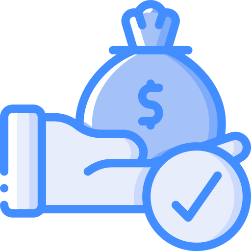 Money bag Basic Miscellany Blue icon