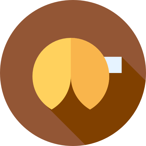 포춘 쿠키 Flat Circular Flat icon