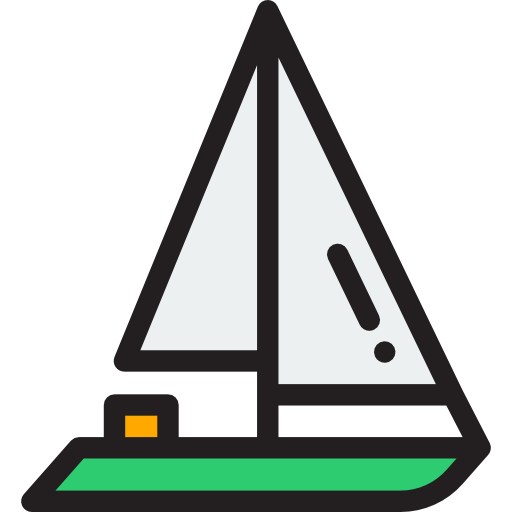 Yacht Detailed Rounded Lineal color icon