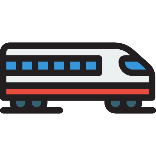 기차 Detailed Rounded Lineal color icon