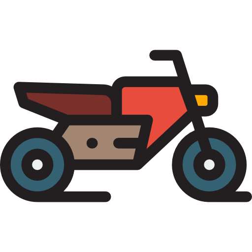 バイク Detailed Rounded Lineal color icon