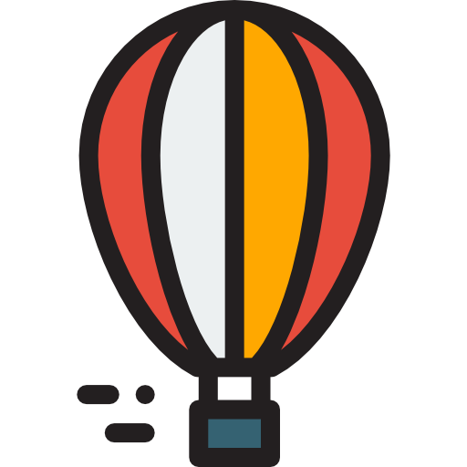 heißluftballon Detailed Rounded Lineal color icon
