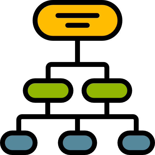 estructura jerarquica Special Lineal color icono
