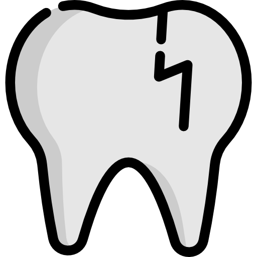 gebroken tand Special Lineal color icoon