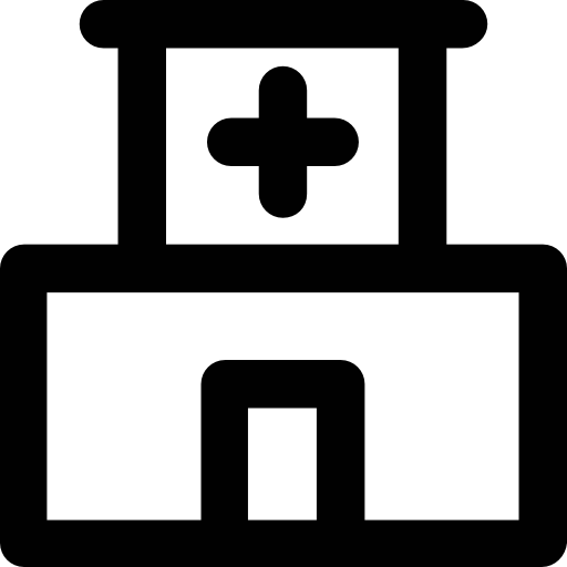 Hospital Vector Market Bold Rounded icon