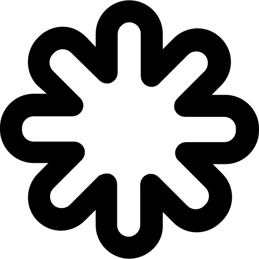 płatek śniegu Vector Market Bold Rounded ikona
