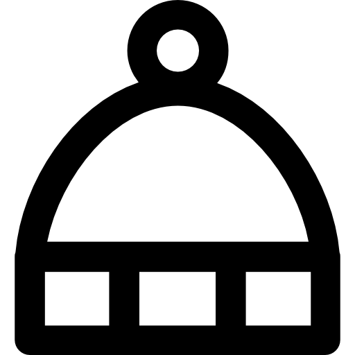 sombrero de invierno Vector Market Bold Rounded icono
