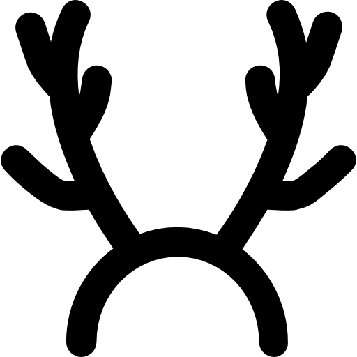 cuernos de ciervo Vector Market Bold Rounded icono