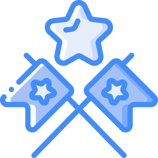 フラグ Basic Miscellany Blue icon