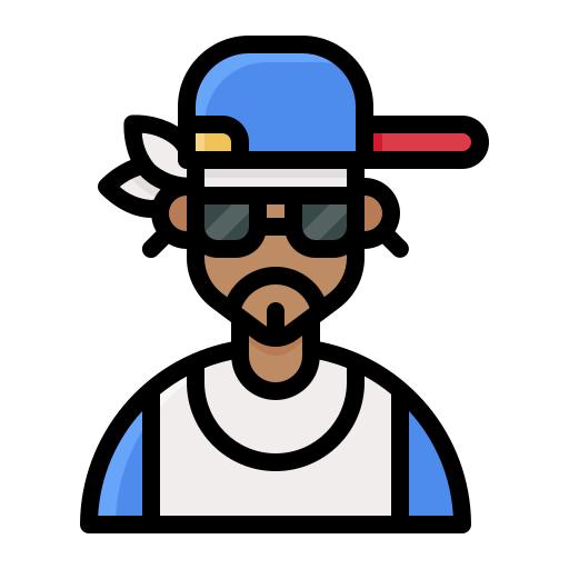 rapper Generic Outline Color icon